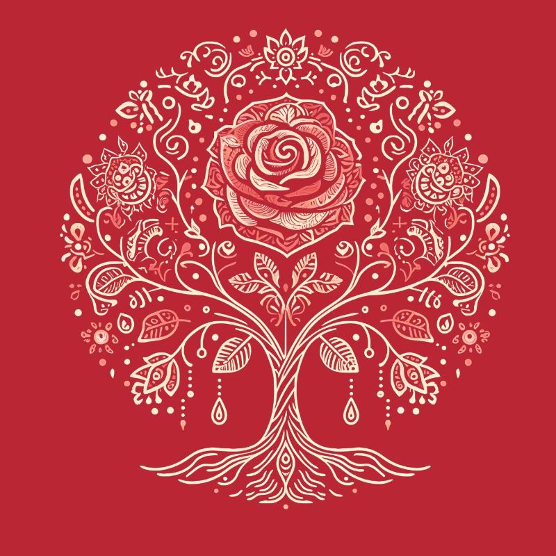 Lebensbaum-Rose Boho