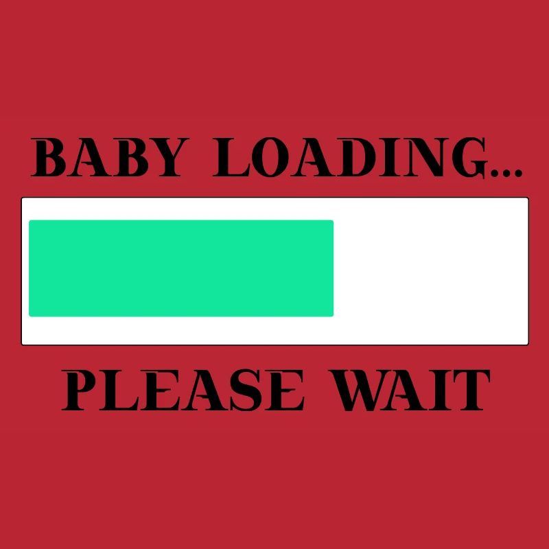 Schwanger Baby loading please wait Geschenkidee