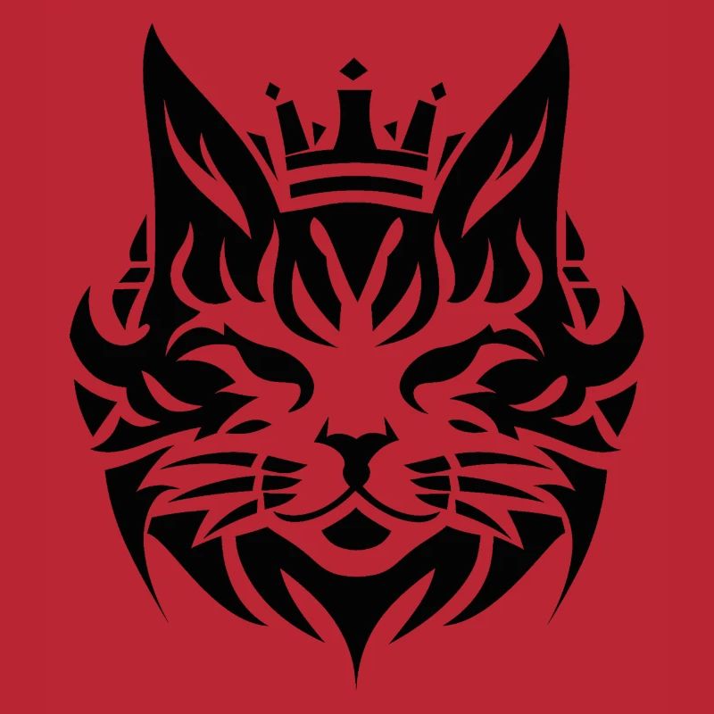 Concise cat with crown