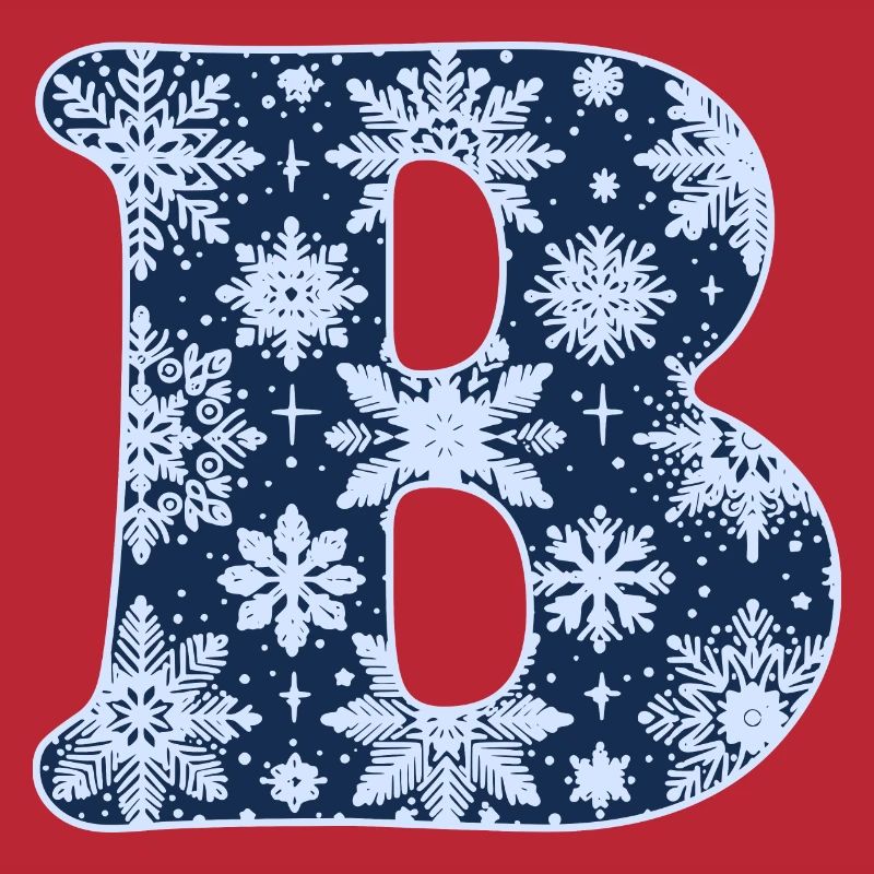 Buchstabe B Schneeflocken