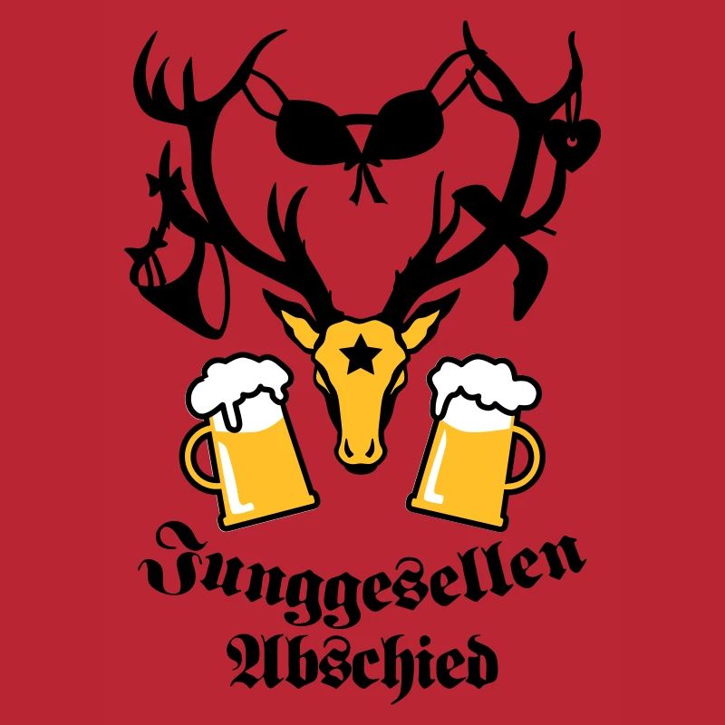 Hirsch mit Beute JGA Mass Bier 3c b