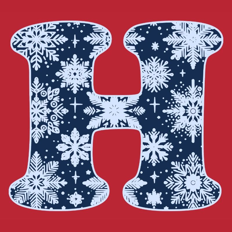 Buchstabe H Schneeflocken