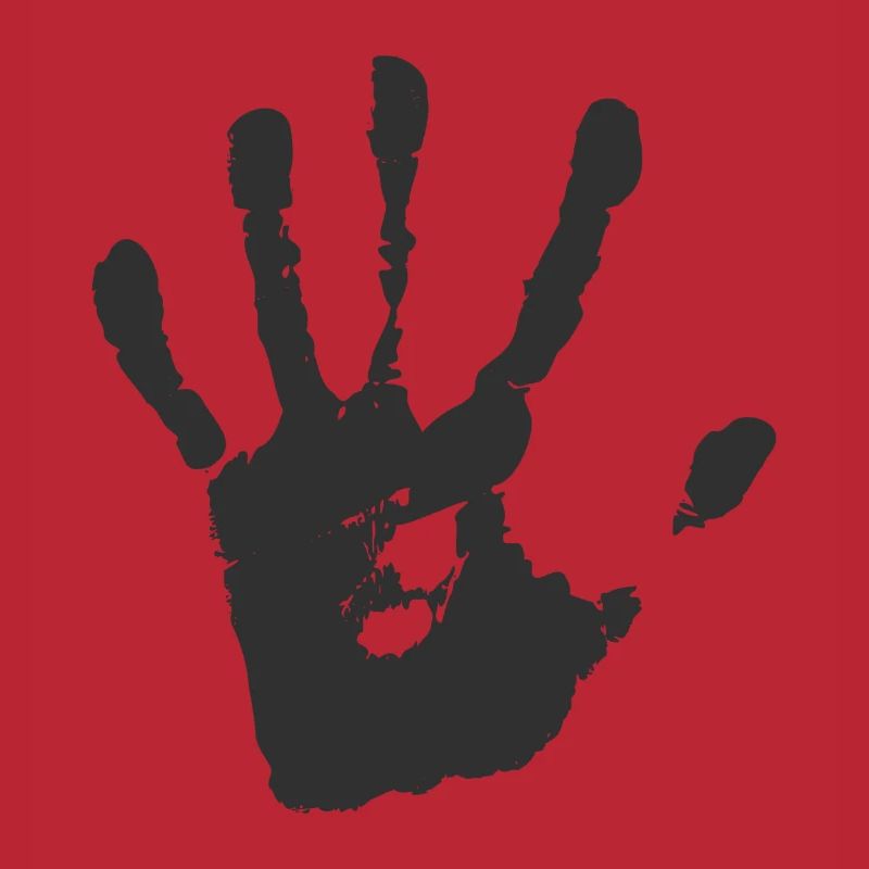 Encre d’impression à la main empreinte de main non interdite ne pas