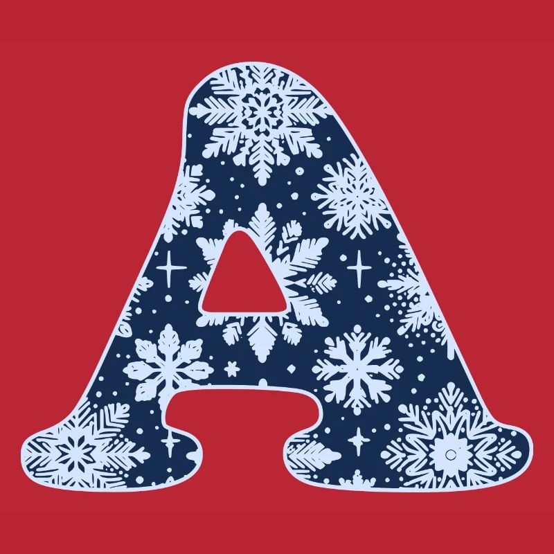 Buchstabe A Schneeflocken