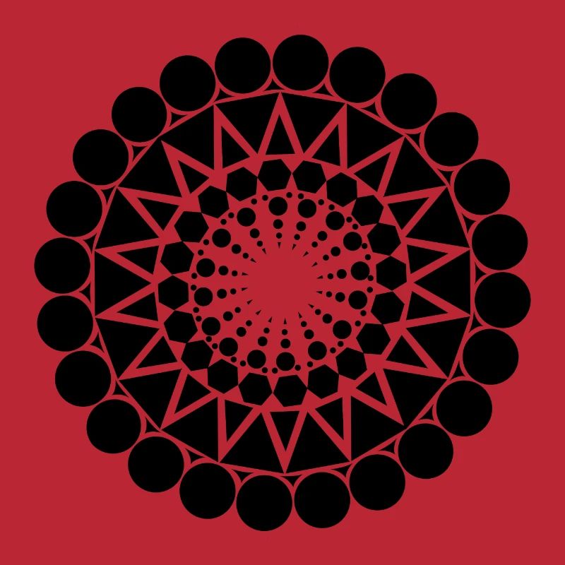 Geometric triangle mandala round pattern shape