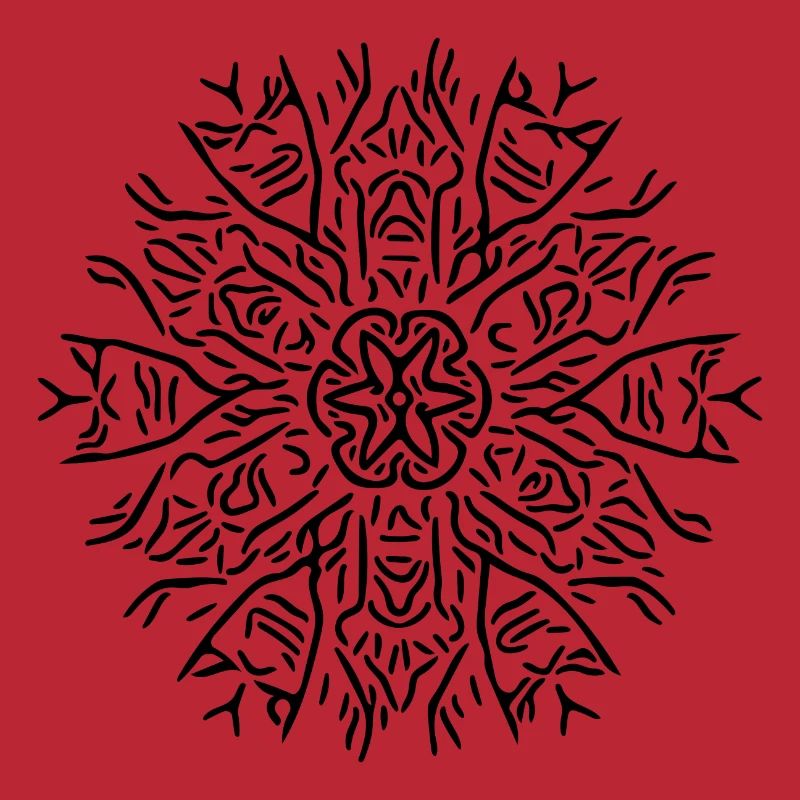 Mandala Flower Lines Abstract Shape Pattern
