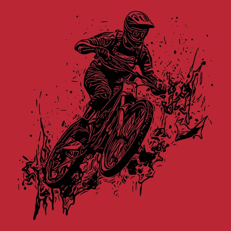 Mud Splash Splash Mountain Biker avec vélo