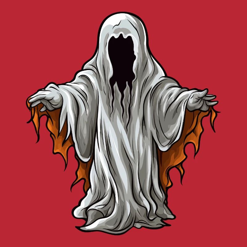 Schwebender gruseliger Halloween Horror Geist