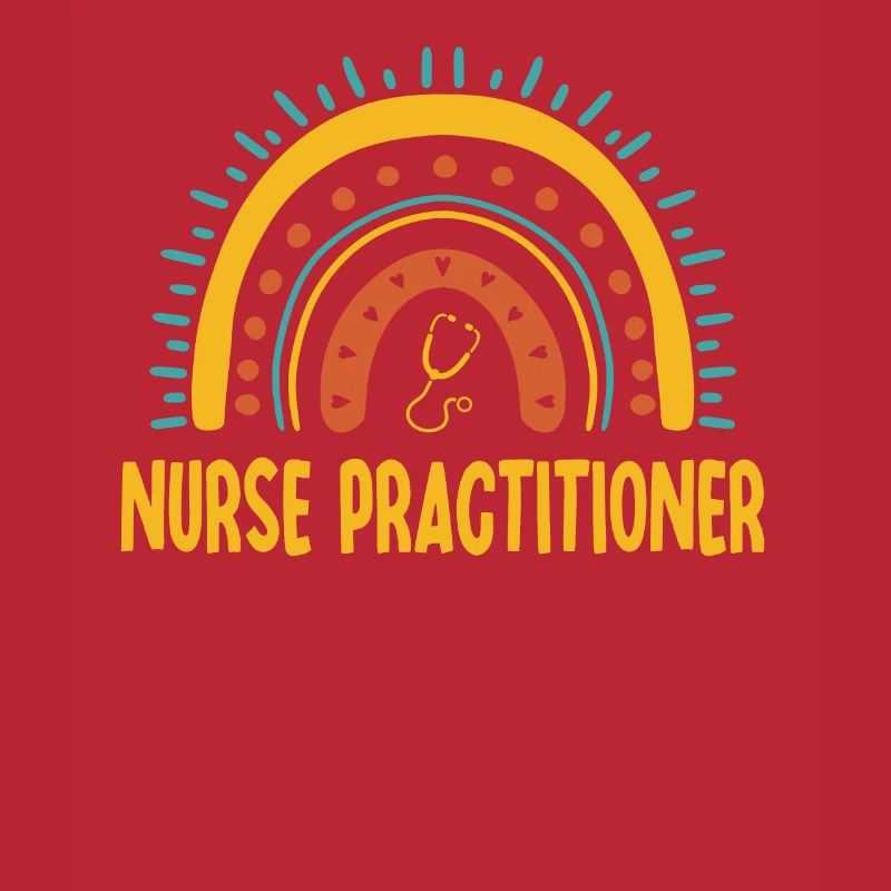 Krankenschwester Practitioner Boho Rainbow