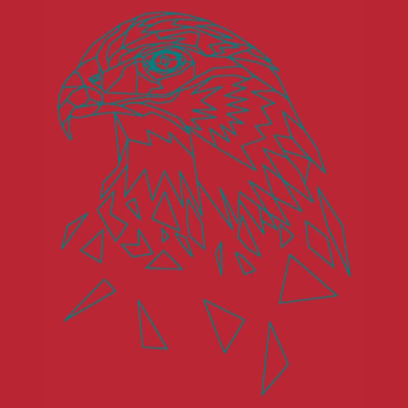 Eagle geometric eagle head animal