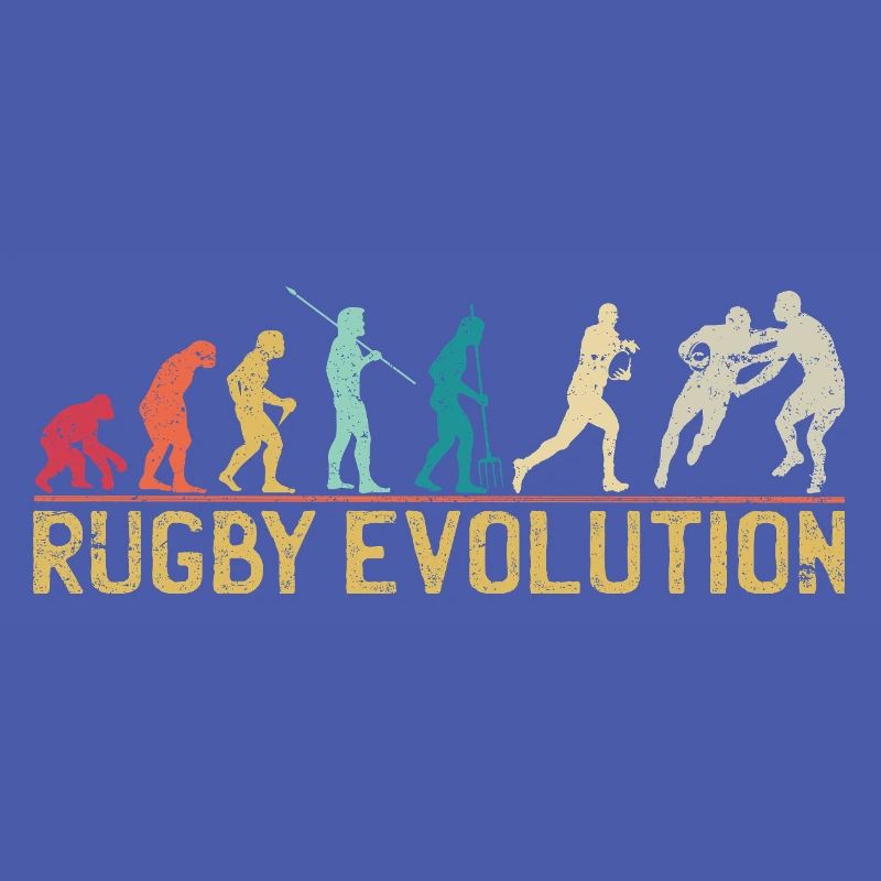 Rugby Evolution Silhouette Design