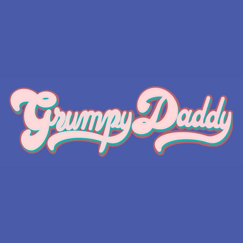Grumpy Daddy Retro Script - Farbe "Sports Bra"