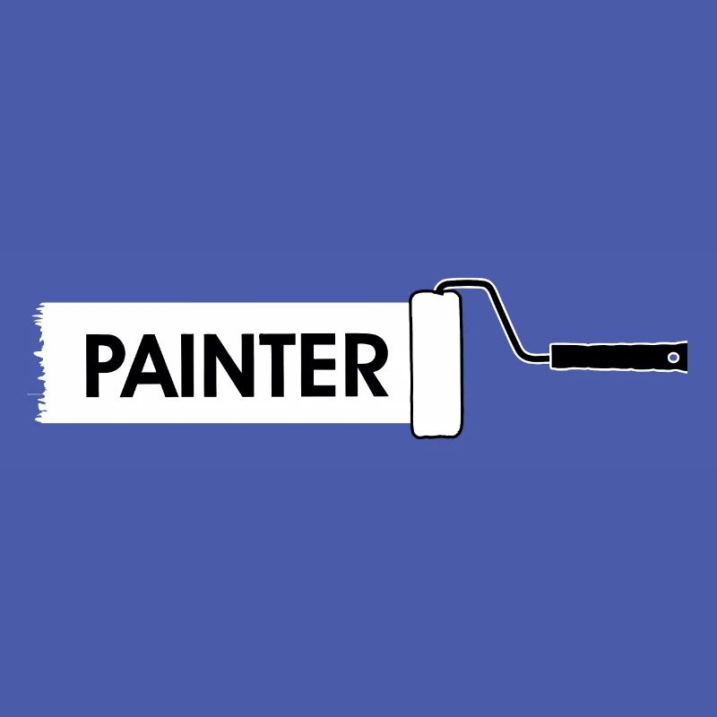 Paint roller with white paint