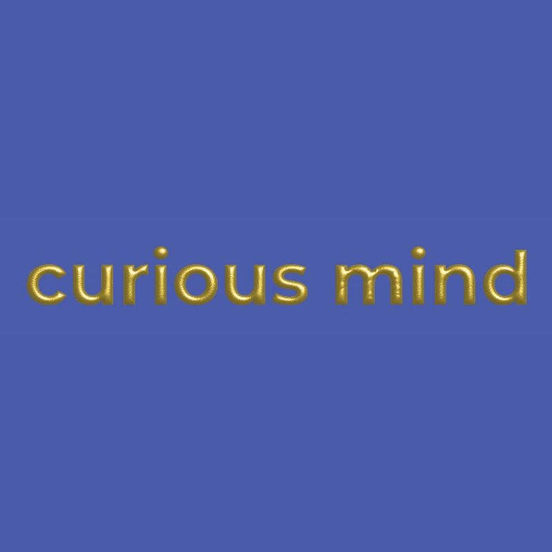 Curious Mind Gold 3D Font Positive Mindset