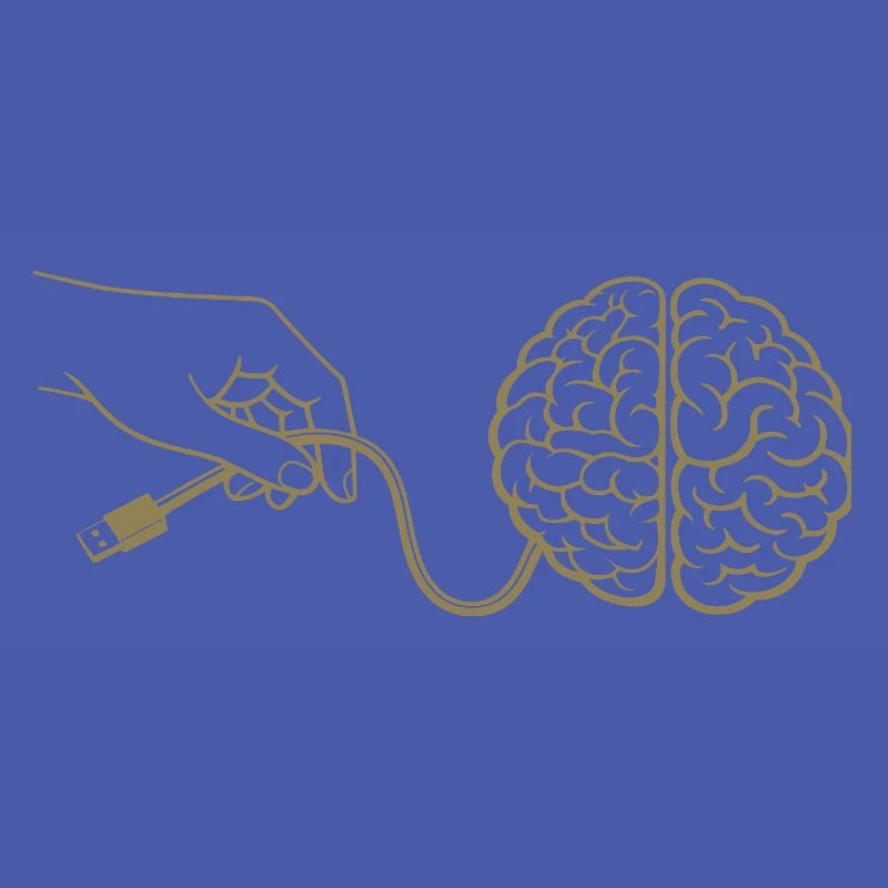 Brain Head Cable Connector Artificial Intelligence