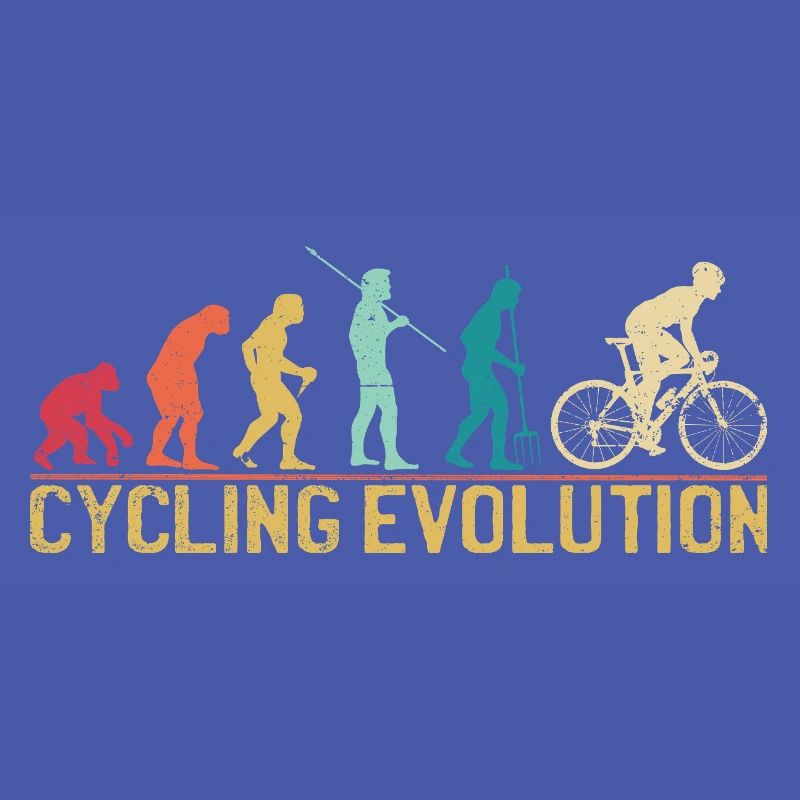 Illustration artistique de l'évolution du cyclisme