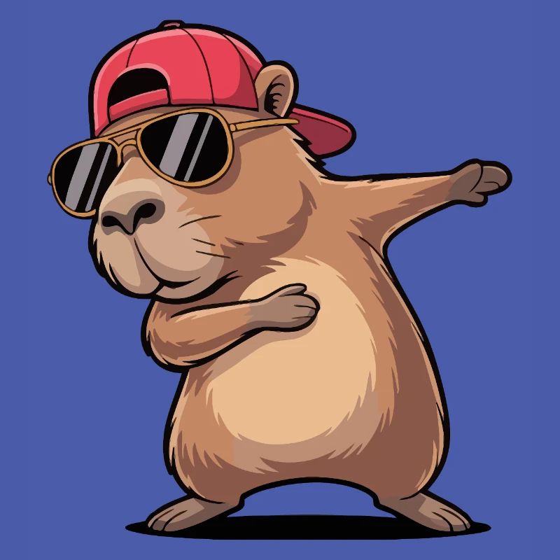 Cooles Capybara-Dabbing