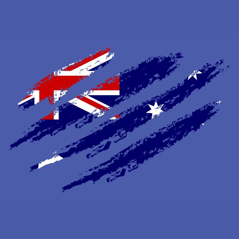 Australia Flag Scratch Claws Cut Down Under