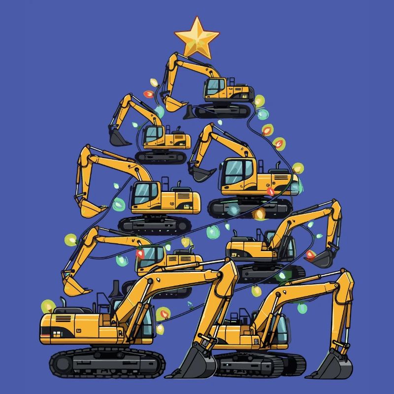 Funny Excavator Christmas Tree Gift