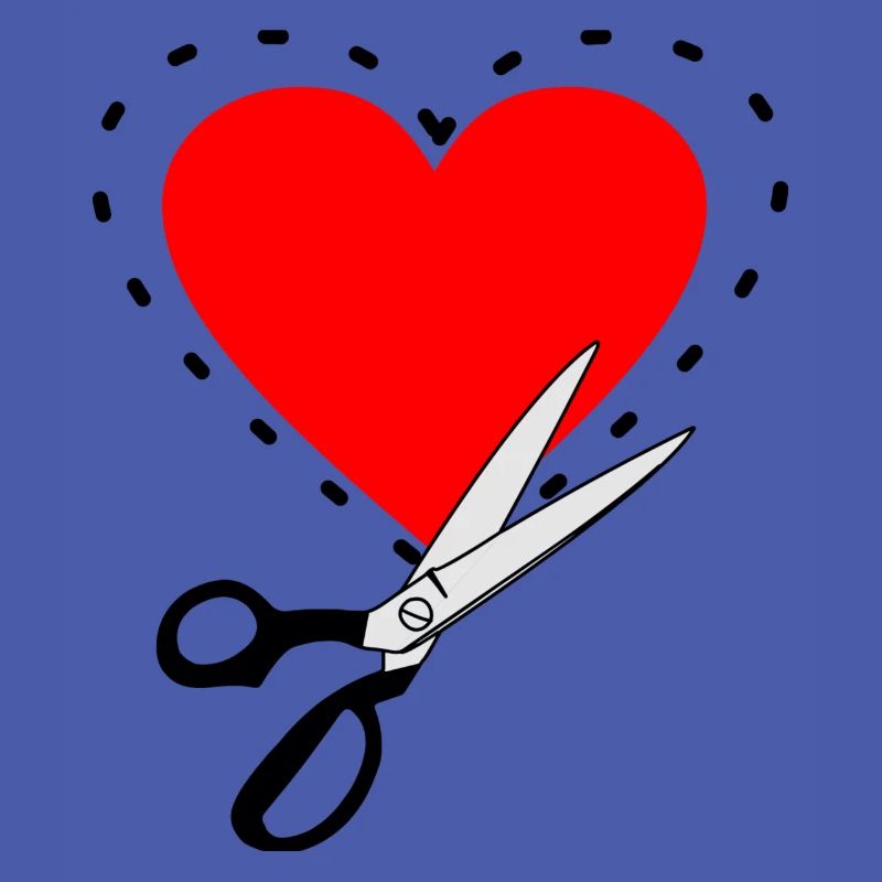 Pattern cutting red heart