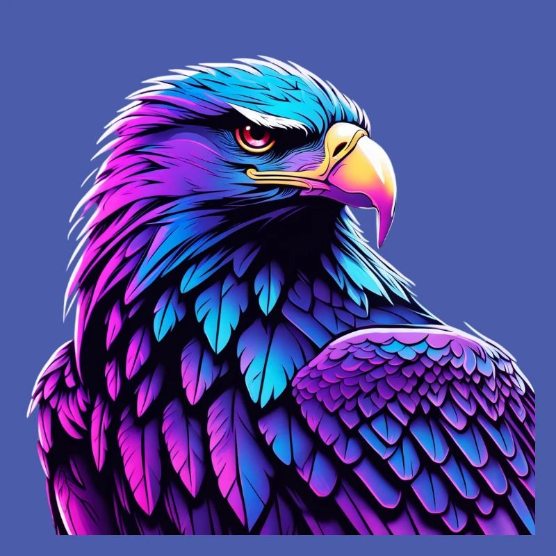 Glowing Eagle with Gradient