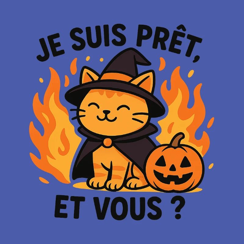 Halloween Zauberer Katze Bereit