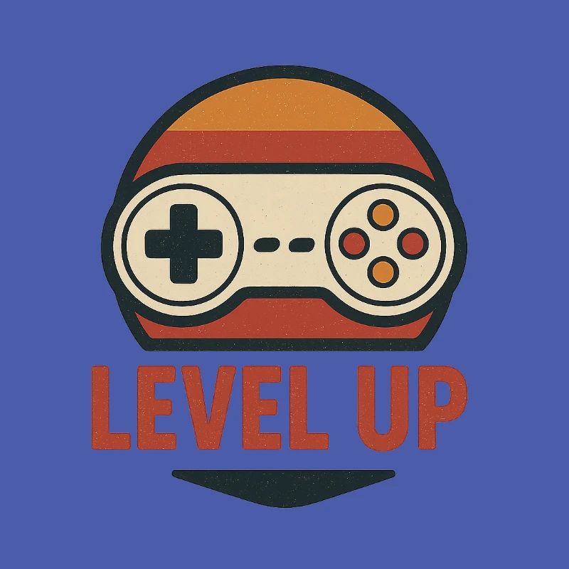 Level Up Retro Controller Graphics