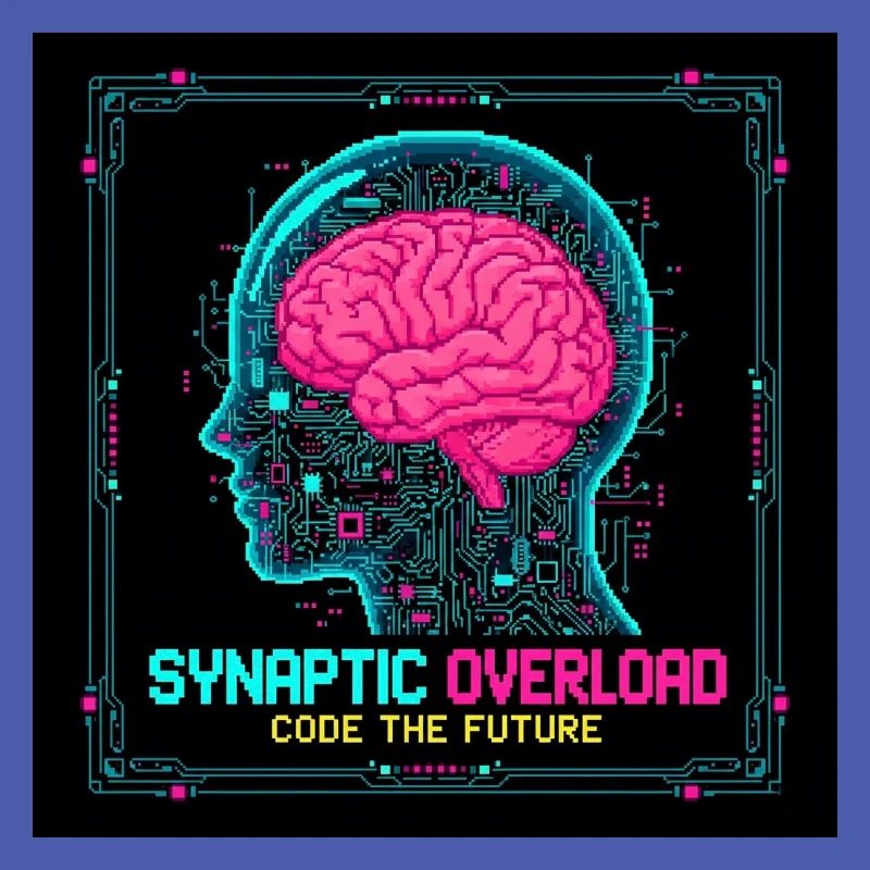 Synaptic Overload Neon Brain