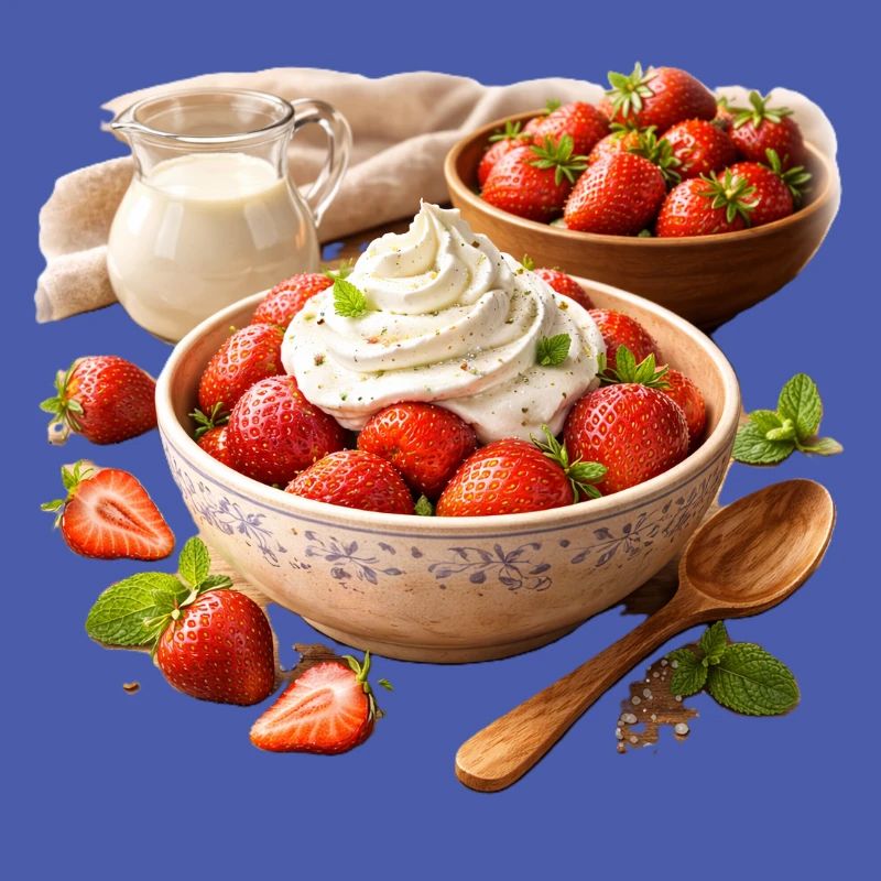 Erdbeeren mit Sahne