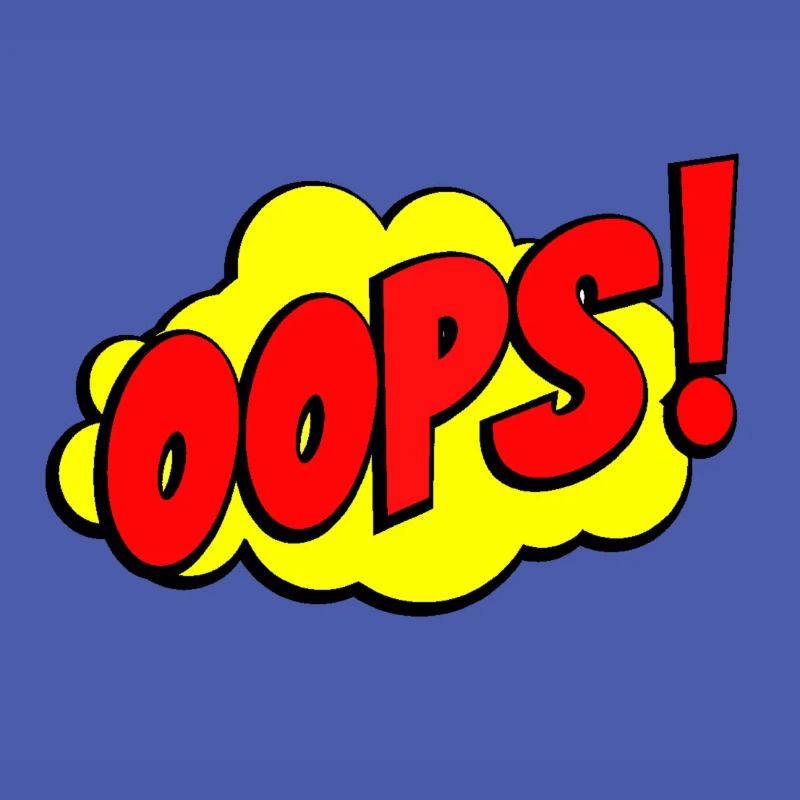 Cartoon Oops Comic Design
