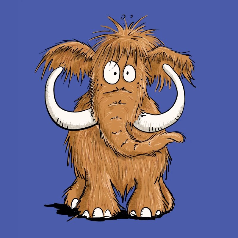 Furry Mammoth I Comic Animals I Elephant Gift