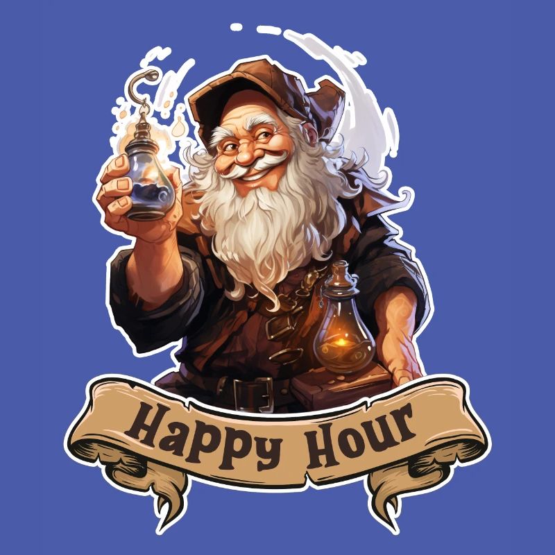Happy Hour Dwarf with Magic Potion Role Playing Game