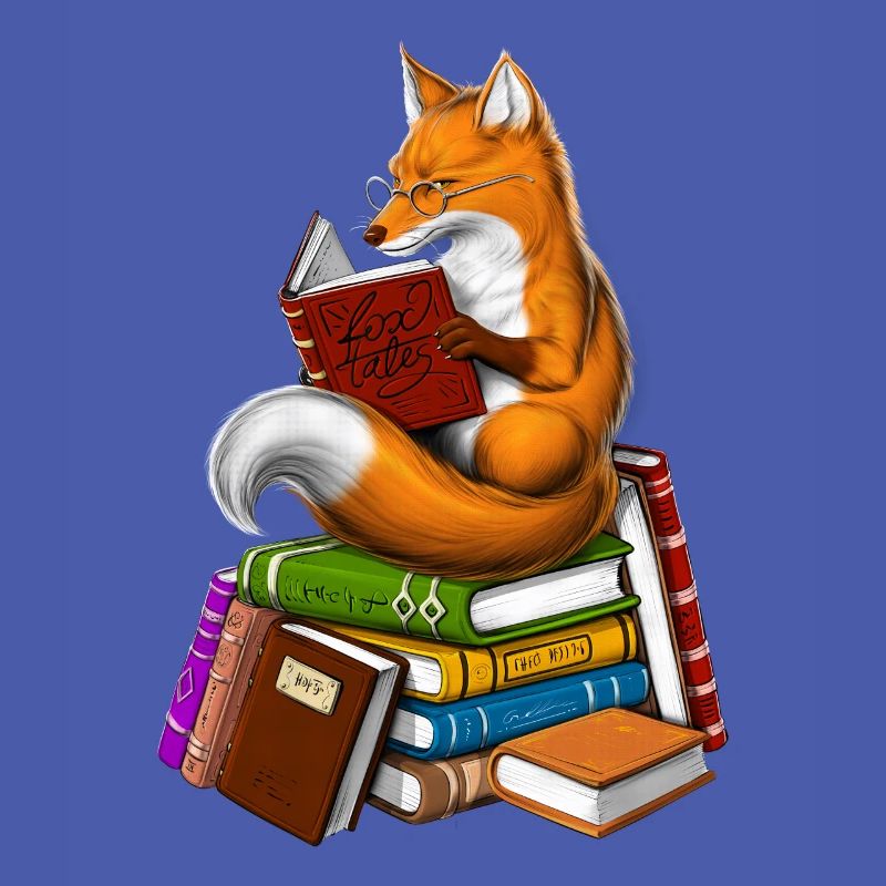 Fuchs liest ein Buch