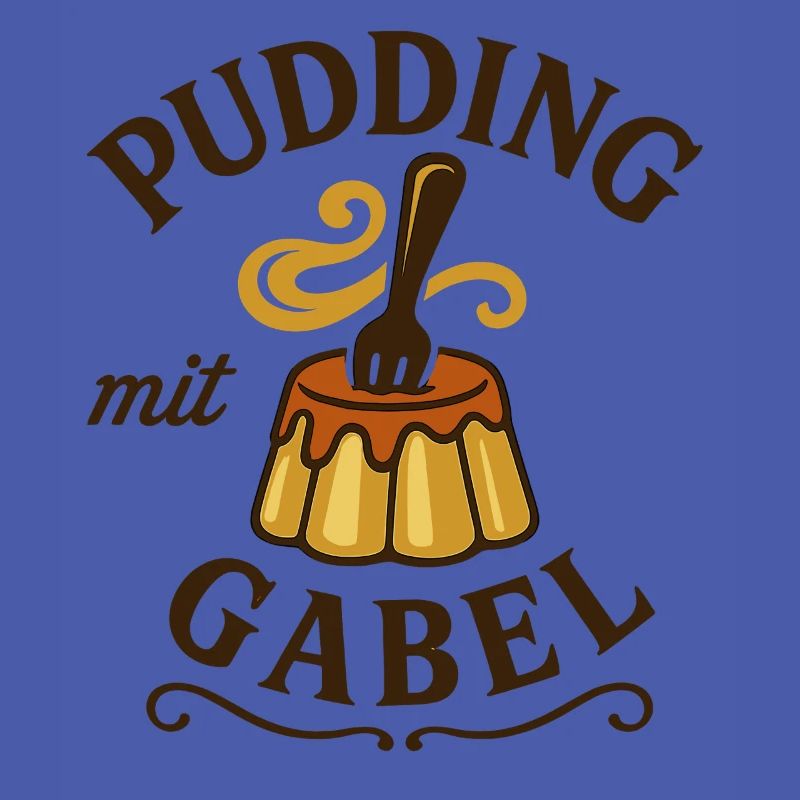 Pudding with fork