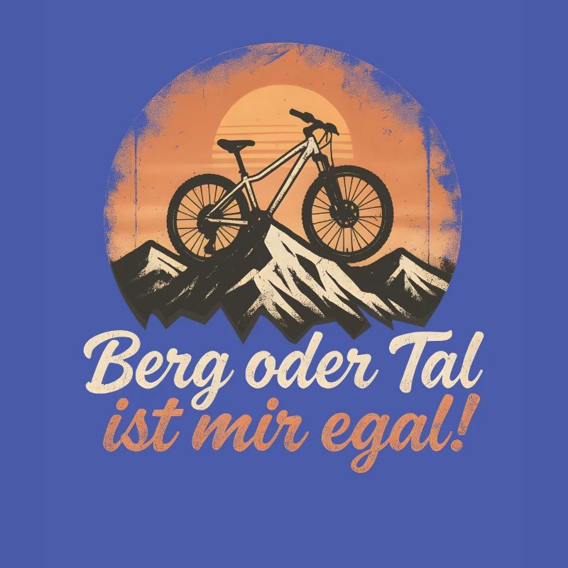 Berg oder Tal Mountainbike Radfahrer 