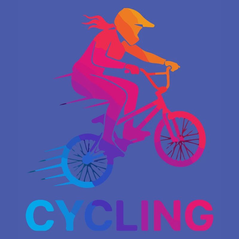Gradient Cyclist Silhouette