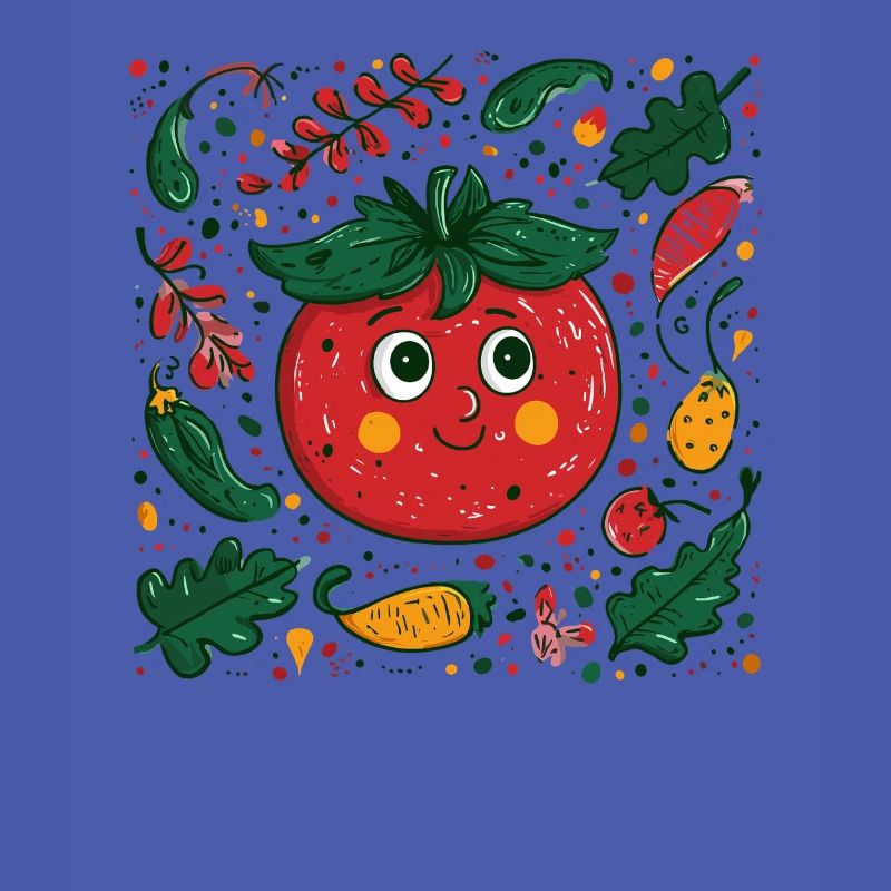 Tomate joyeuse dans la conception de jardin