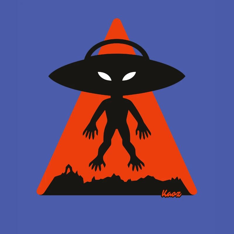 Alien Shadow Under Orange Triangle