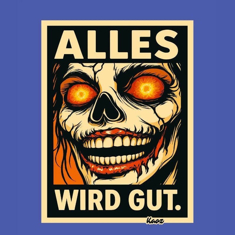 Alles Wird Gut Skull Portrait