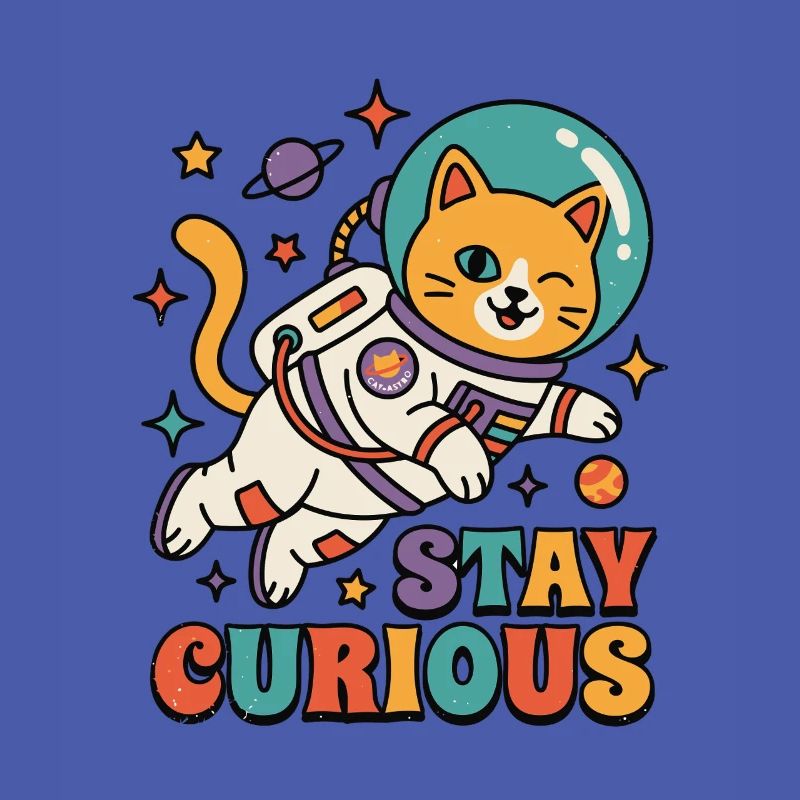 Reste Curieux Chat de l’Espace