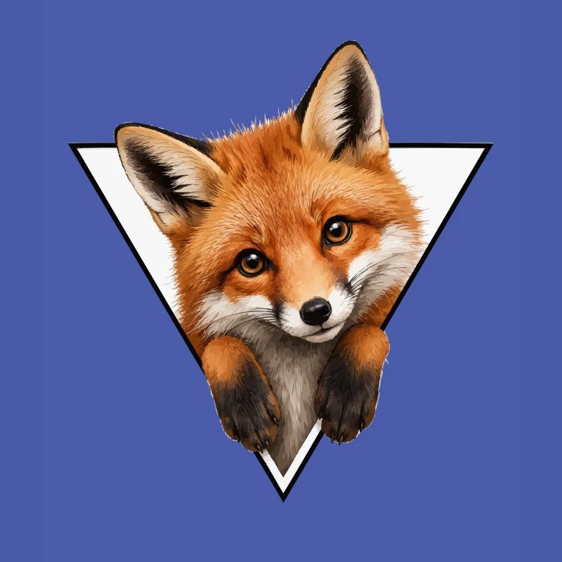 Fox in Triangle Illustration