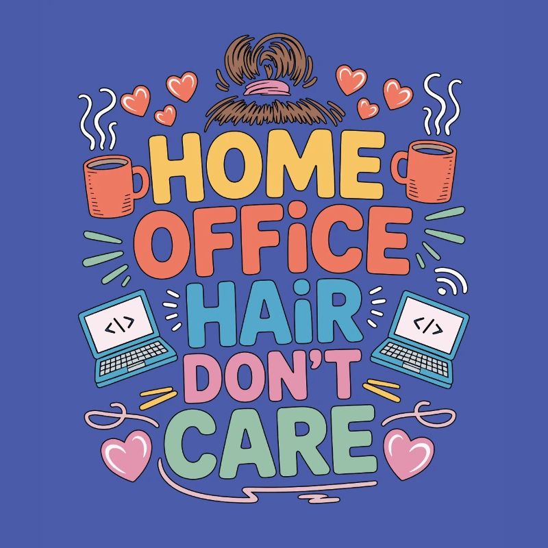 Remote Developer Home Office Hair Web Developer