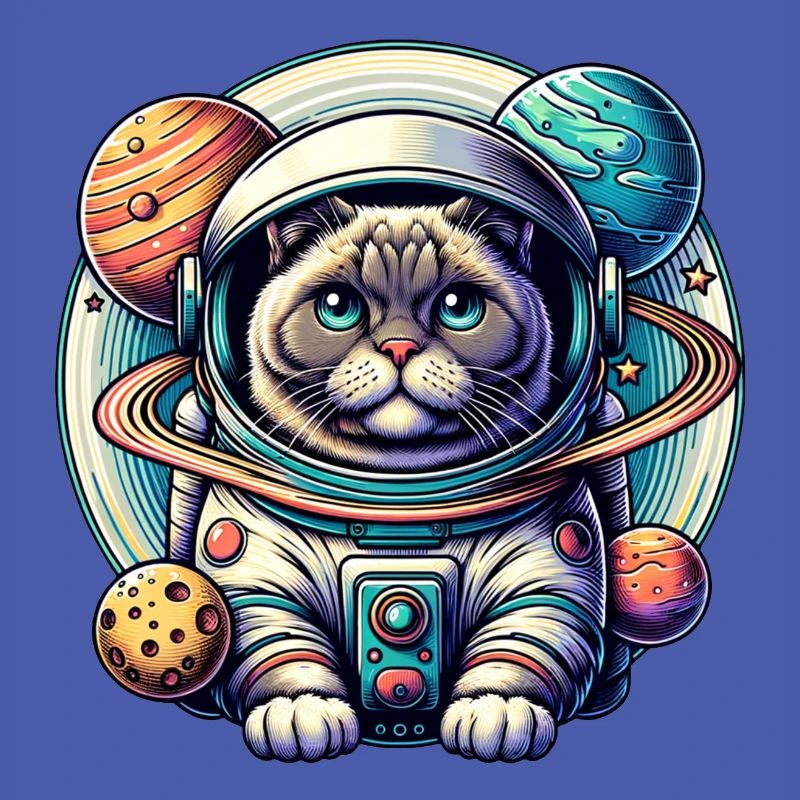 Petit chat mignon comme astronaute astronaute