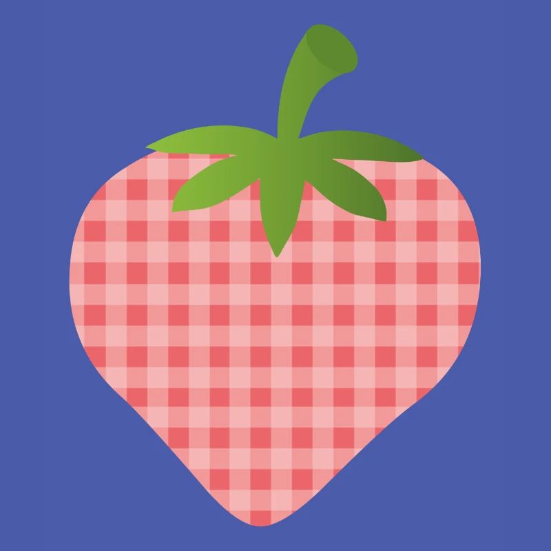 Strawberry with check pattern - personalizable