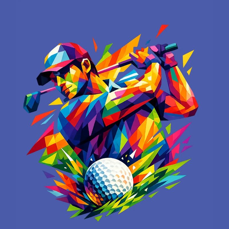 Explosion de couleurs dans les coups de golf