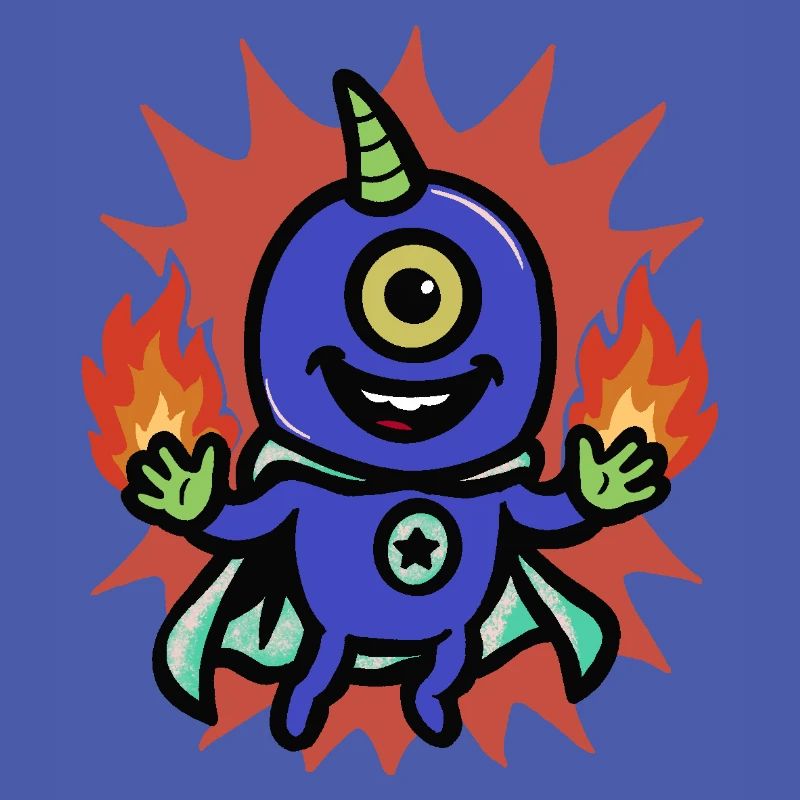 Feuerheld Einäugiger Alien
