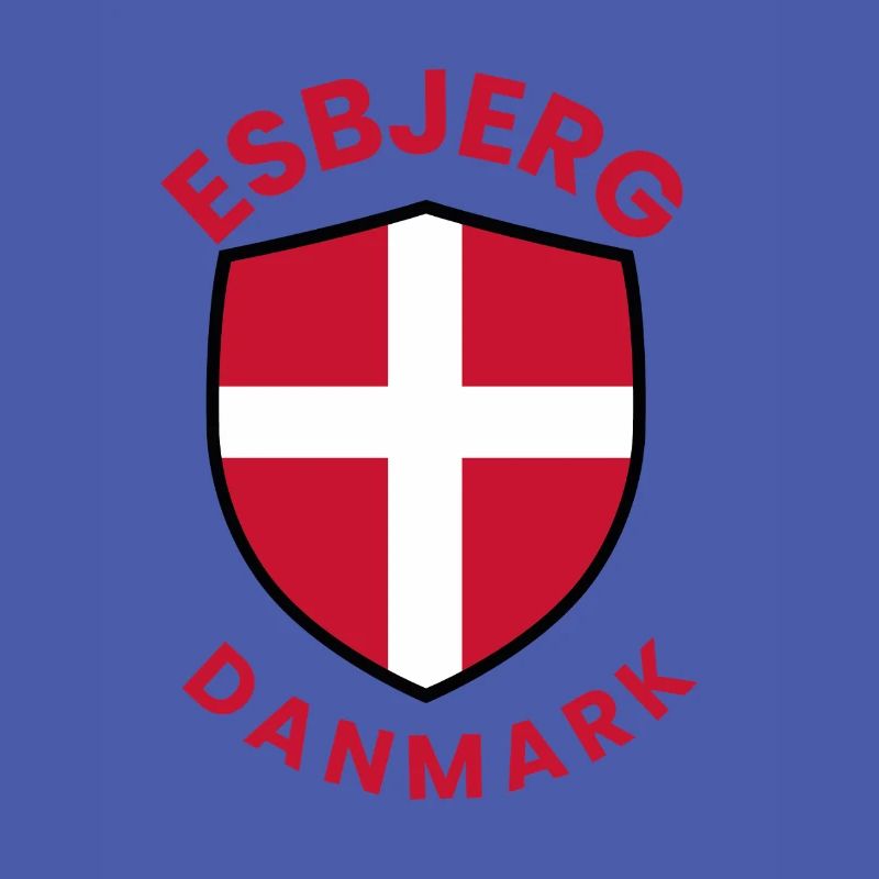 Bouclier du Danemark d’Esbjerg avec drapeau danois