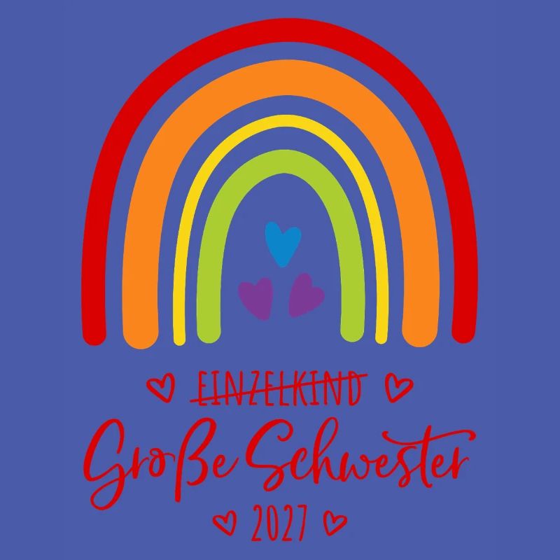 Große Schwester 2027 Boho Regenbogen