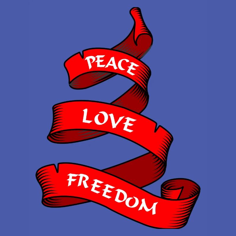 Friedensbanner oder Wimpel rot