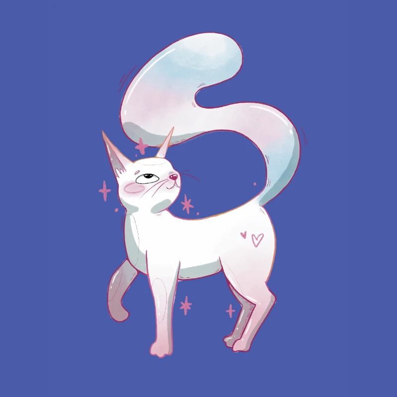 Fierté trans de chat mignon